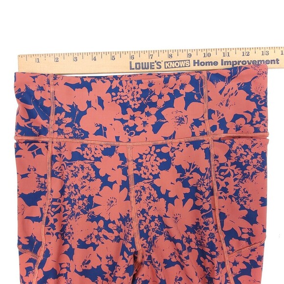 LULULEMON Final Lap Crop 23" Tights Efflorescent Dark Canyon Navy Floral Yoga 6 - Picture 3 of 11